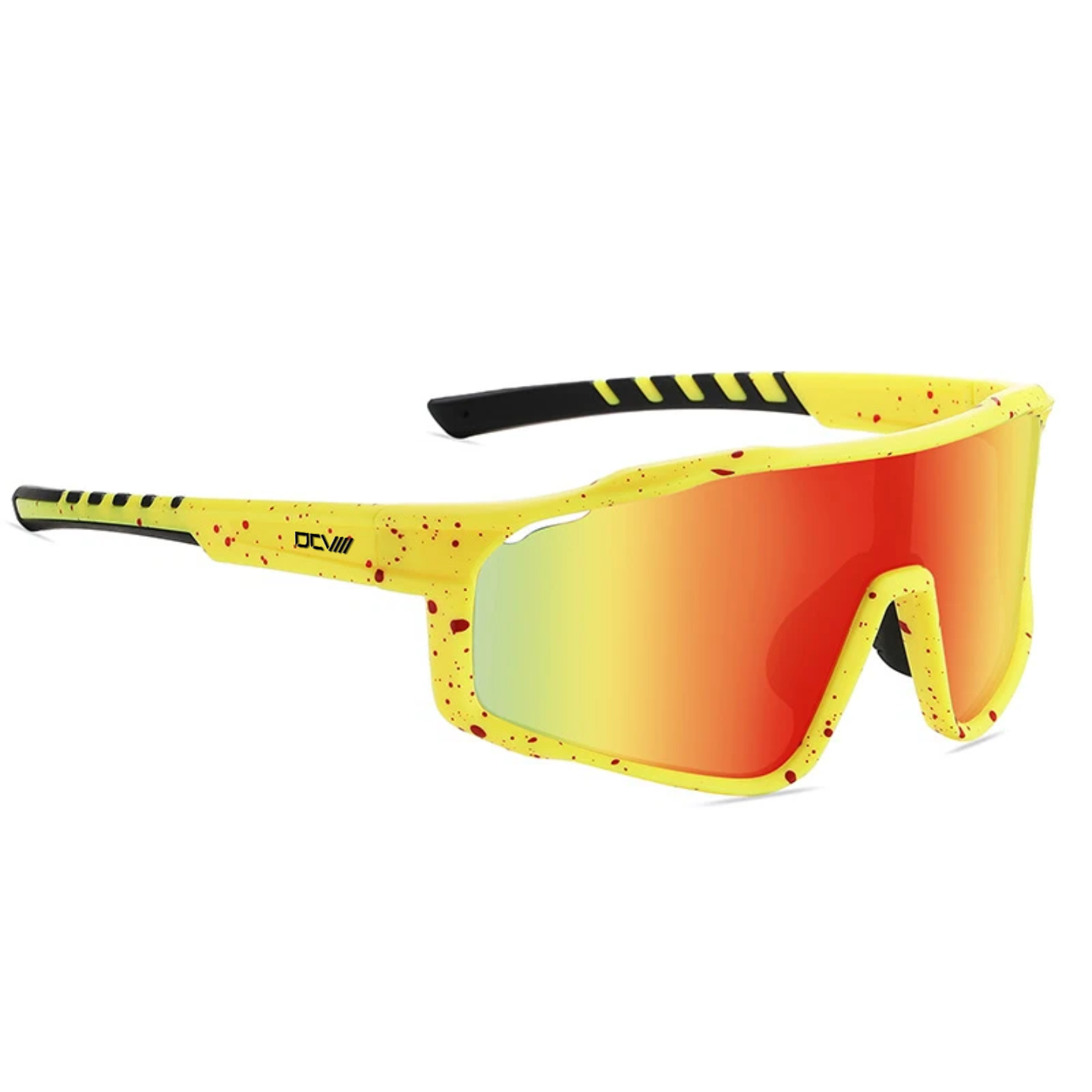 Sport Sunglasses | Polarized Shield Lens | Yellow | Wraparound Fit | UV 400 Protection | Built for Speed