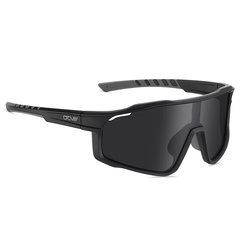 Sport Sunglasses | Polarized Shield Lens | Black | Wraparound Fit | UV 400 Protection | Built for Speed