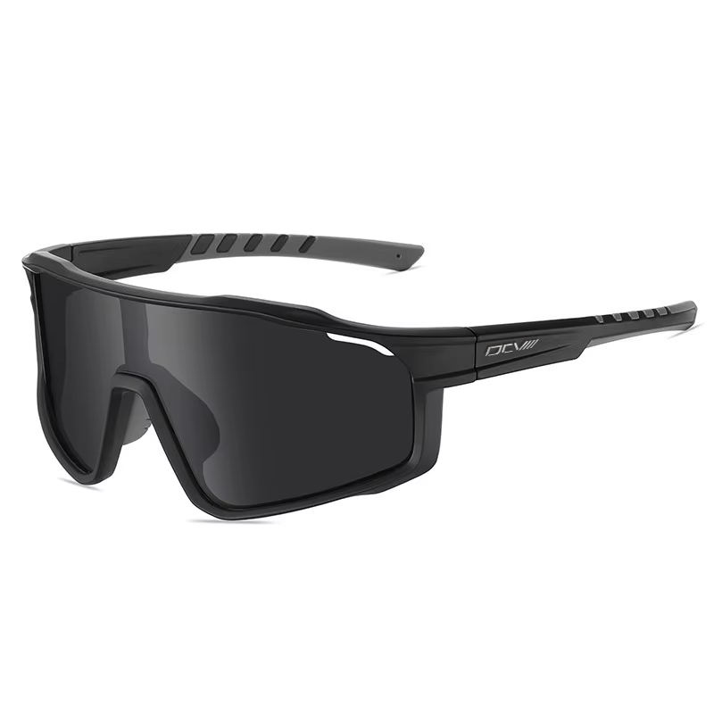 Sport Sunglasses | Polarized Shield Lens | Black | Wraparound Fit | UV 400 Protection | Built for Speed