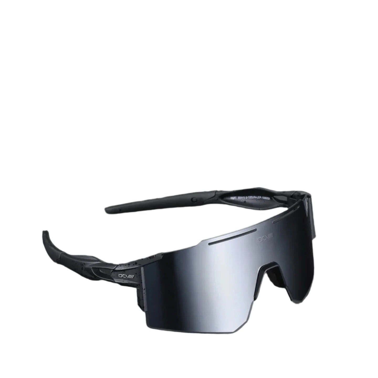 Performance Sunglasses | Polarized Shield Lens | Black | No-Slip Matte Frame | UV 400 Protection