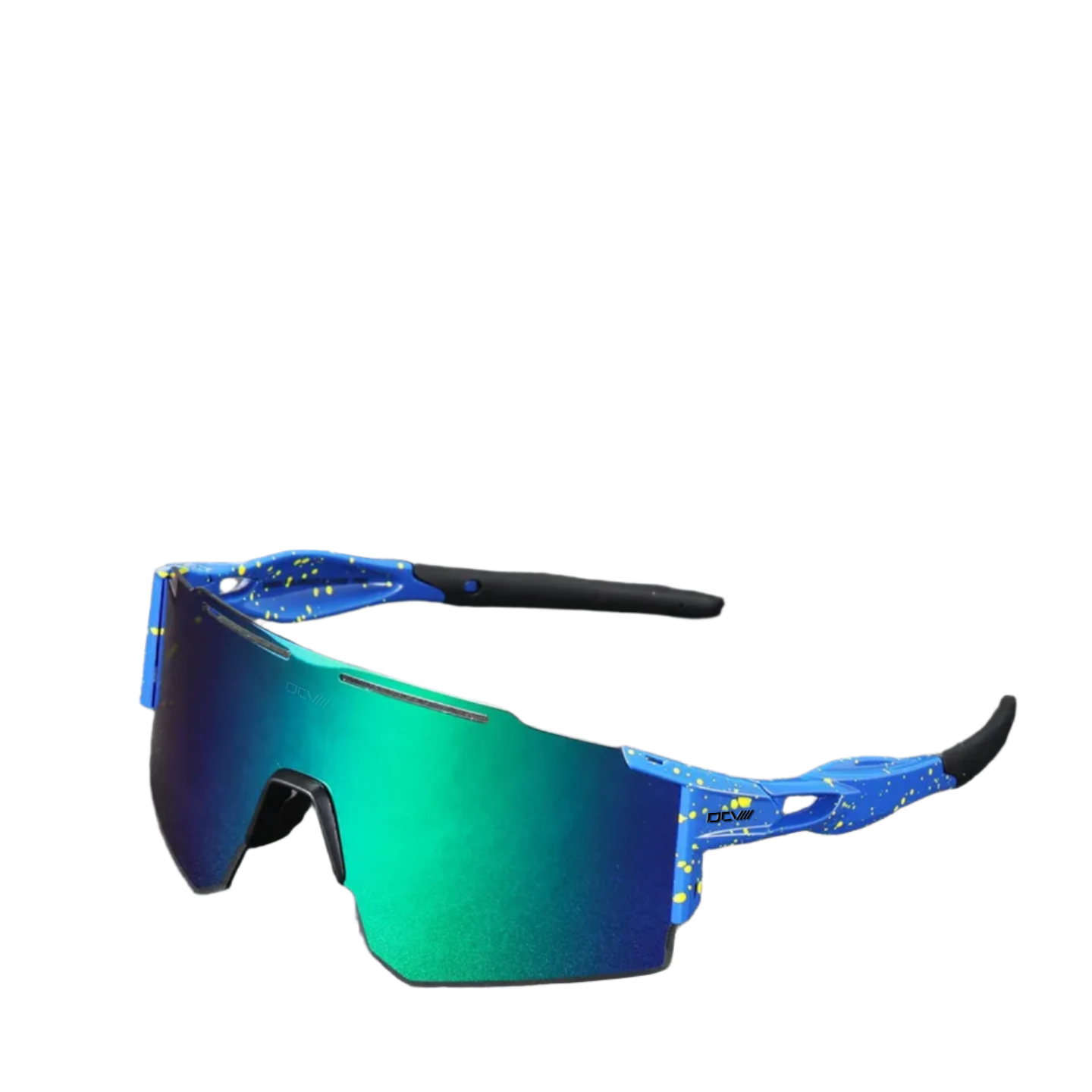 Performance Sunglasses | Polarized Shield Lens | Blue | No-Slip Matte Frame | UV 400 Protection