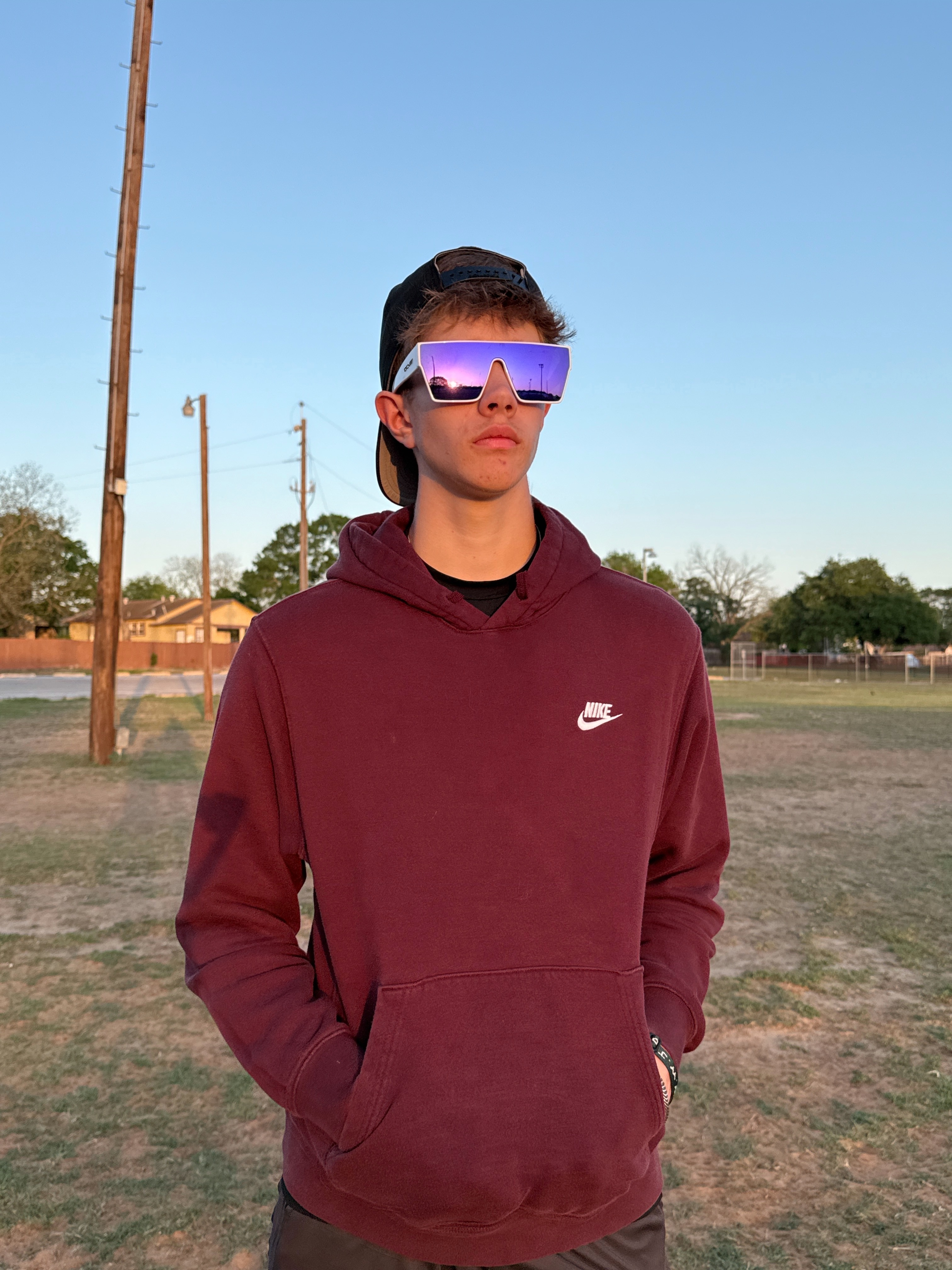 Sunglasses | Polarized Lens | UV 400 Protection | Purple Lens | White Frame | Mirror Lens