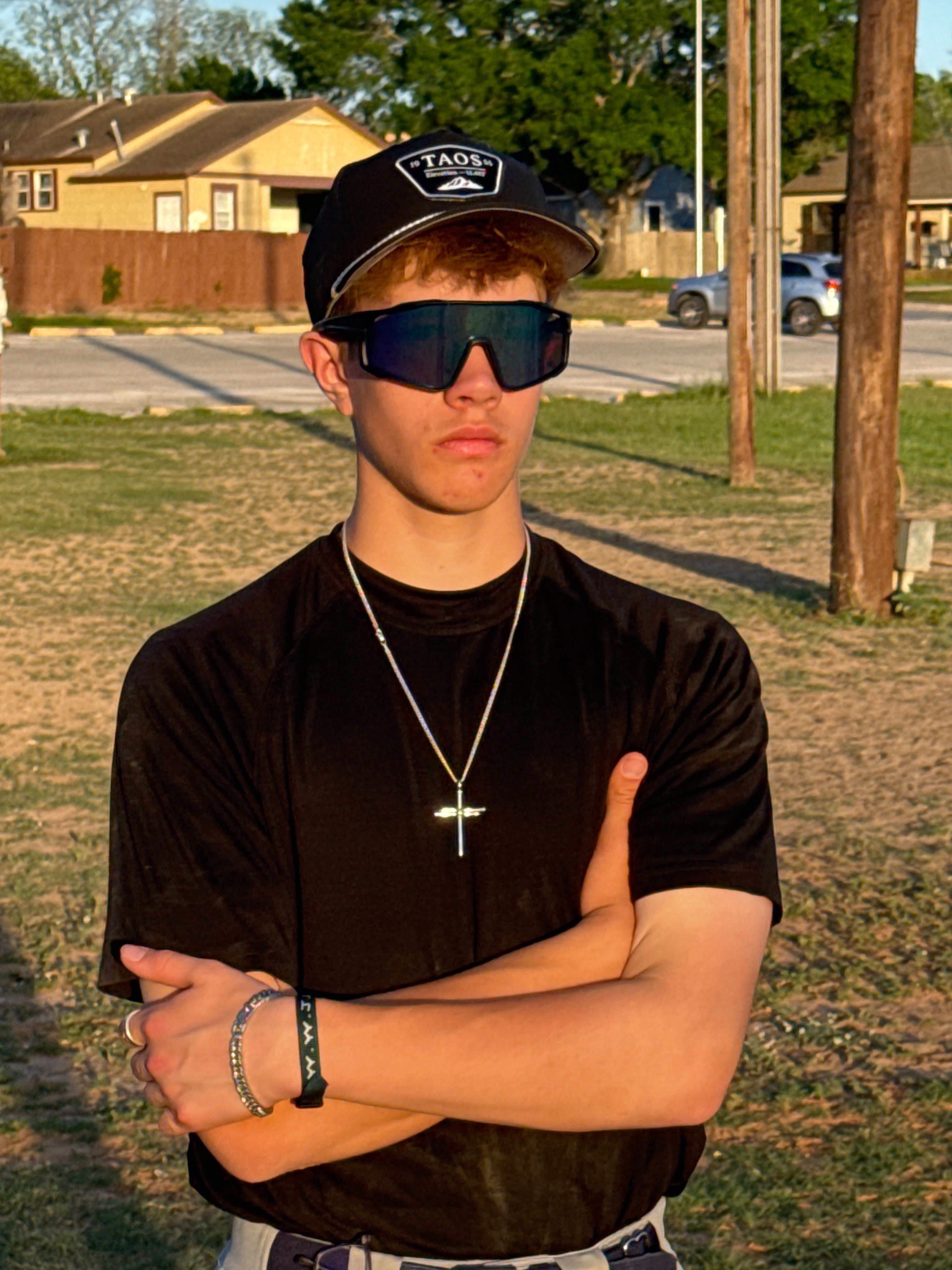 Sport Sunglasses | Polarized Shield Lens | Blue | Black | Wraparound Fit | UV 400 Protection | Built for Speed