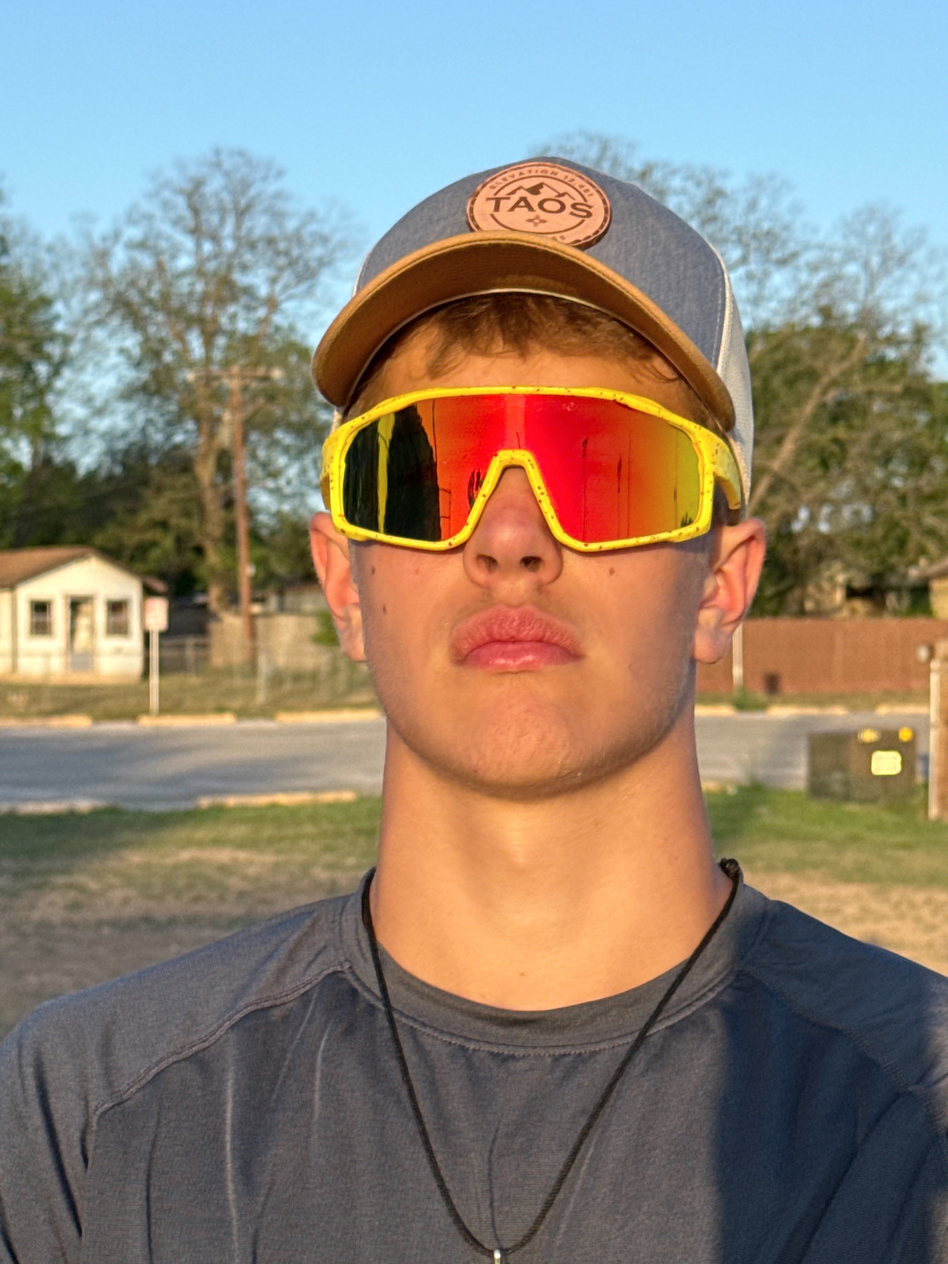 Sport Sunglasses | Polarized Shield Lens | Yellow | Wraparound Fit | UV 400 Protection | Built for Speed