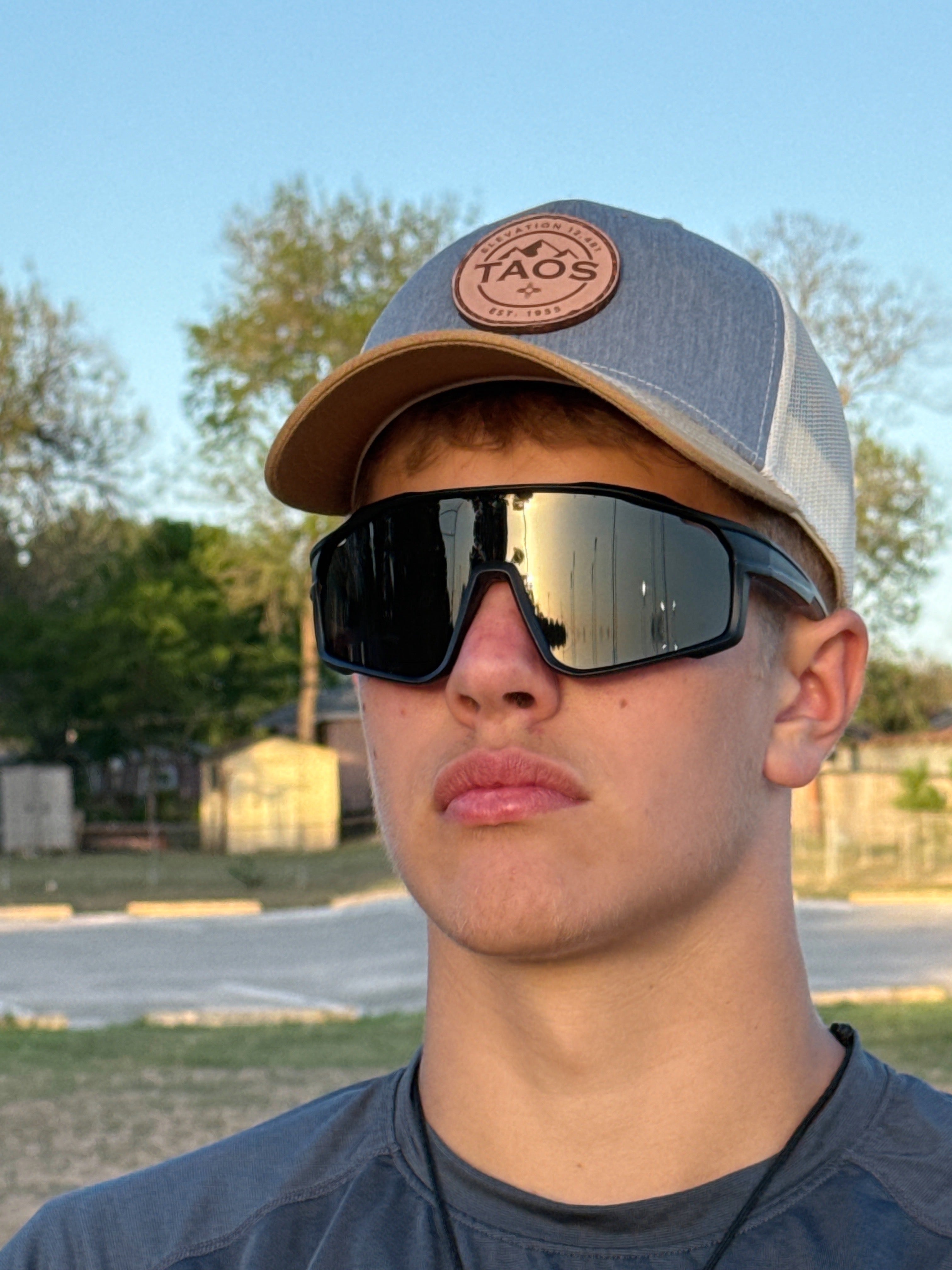 Sport Sunglasses | Polarized Shield Lens | Black | Wraparound Fit | UV 400 Protection | Built for Speed