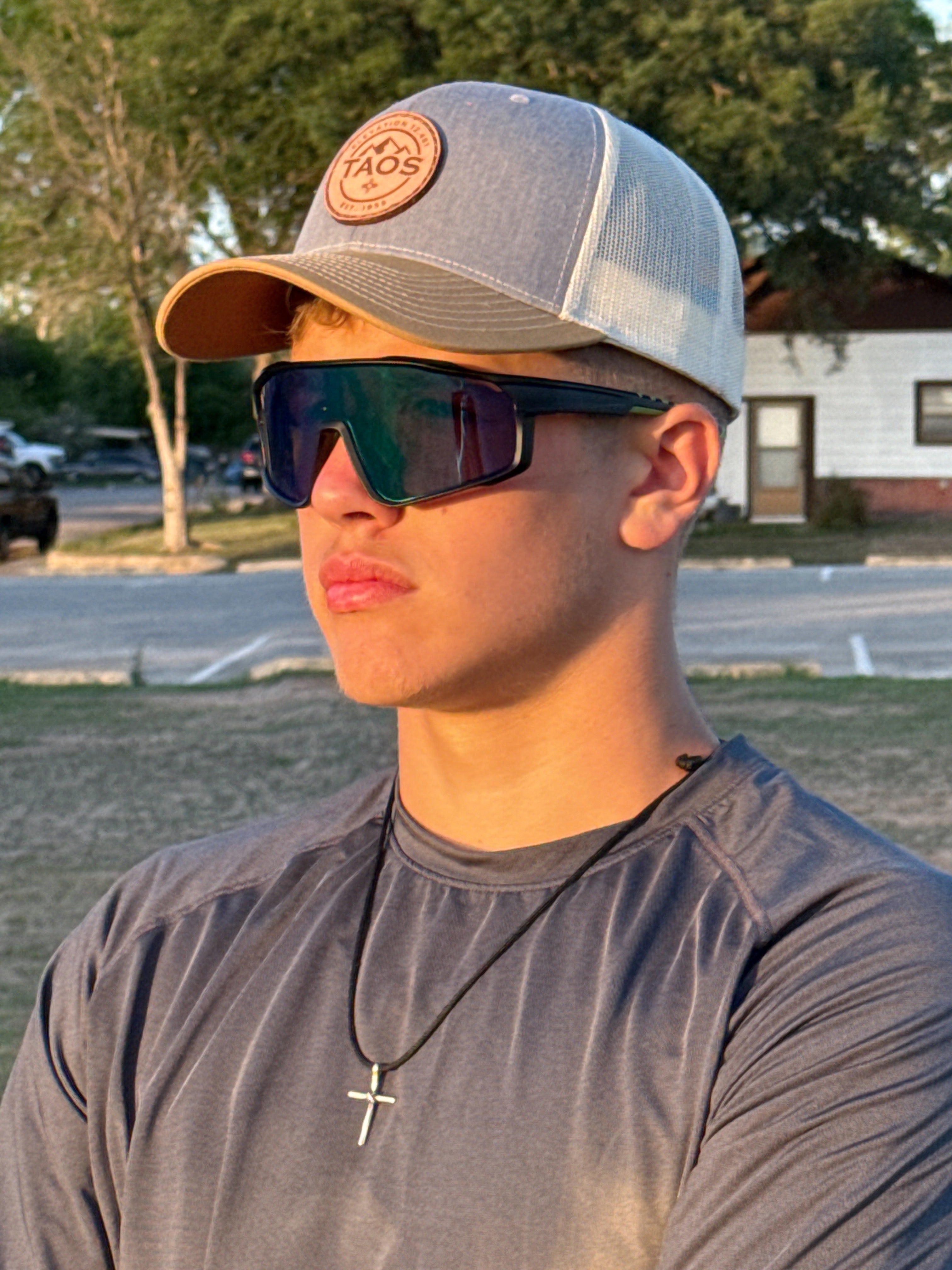 Sport Sunglasses | Polarized Shield Lens | Green | Black | Wraparound Fit | UV 400 Protection | Built for Speed