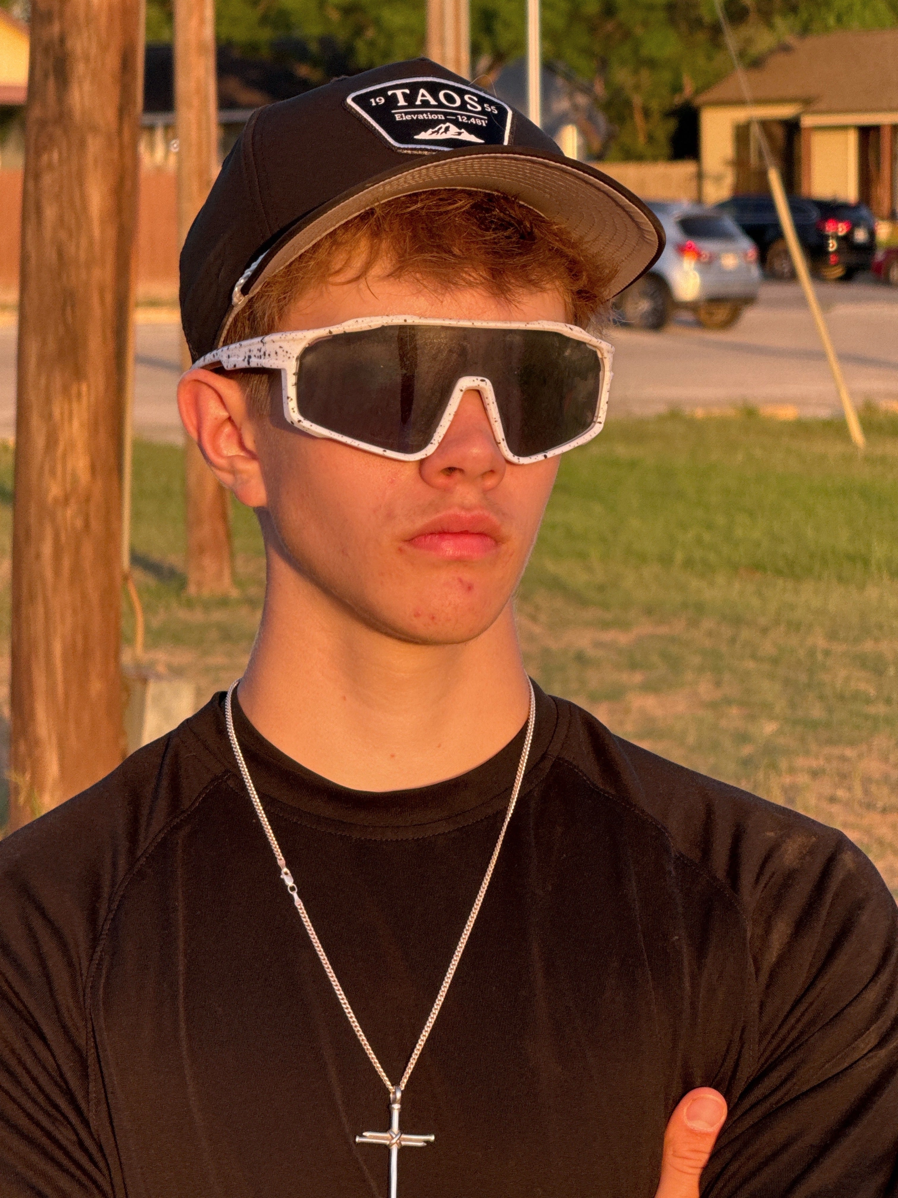 Sport Sunglasses | Polarized Shield Lens | Chrome | White | Wraparound Fit | UV 400 Protection | Built for Speed