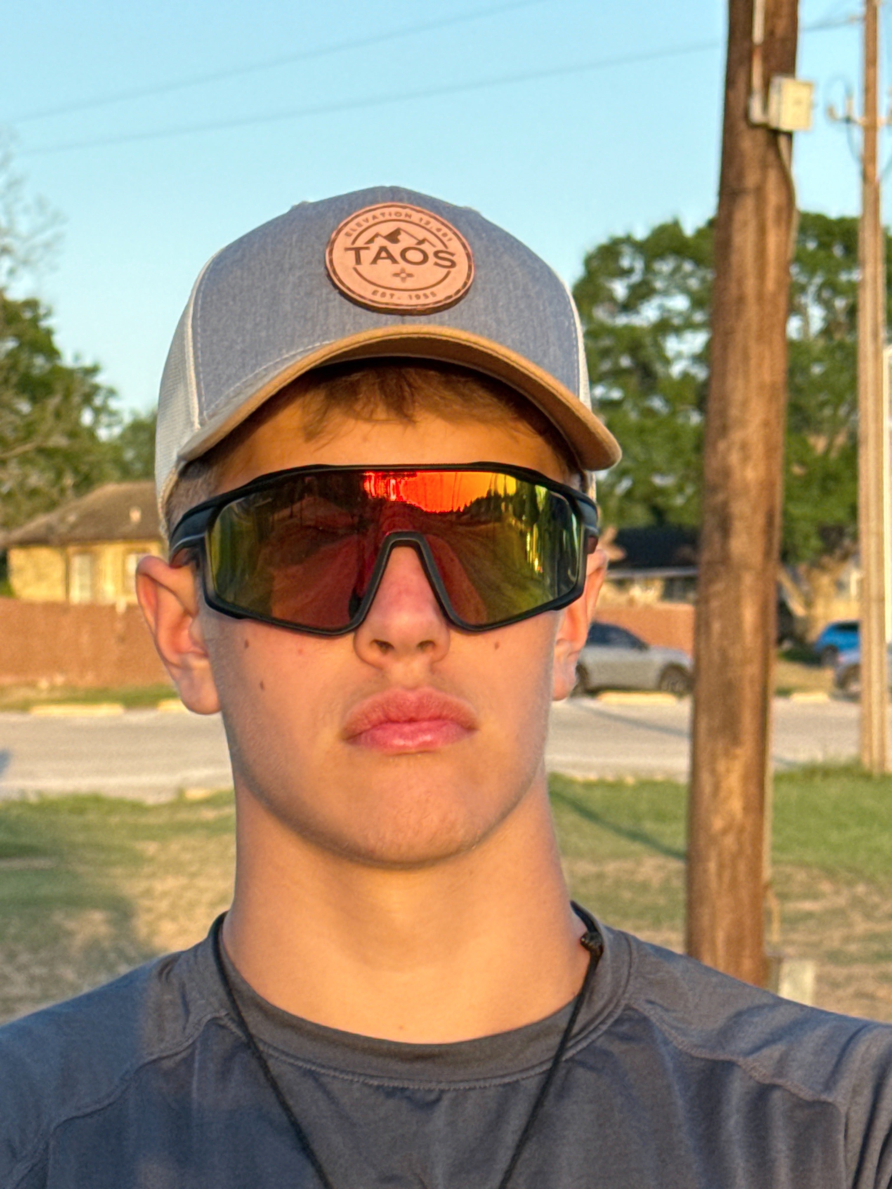 Sport Sunglasses | Polarized Shield Lens | Orange | Black | Wraparound Fit | UV 400 Protection | Built for Speed