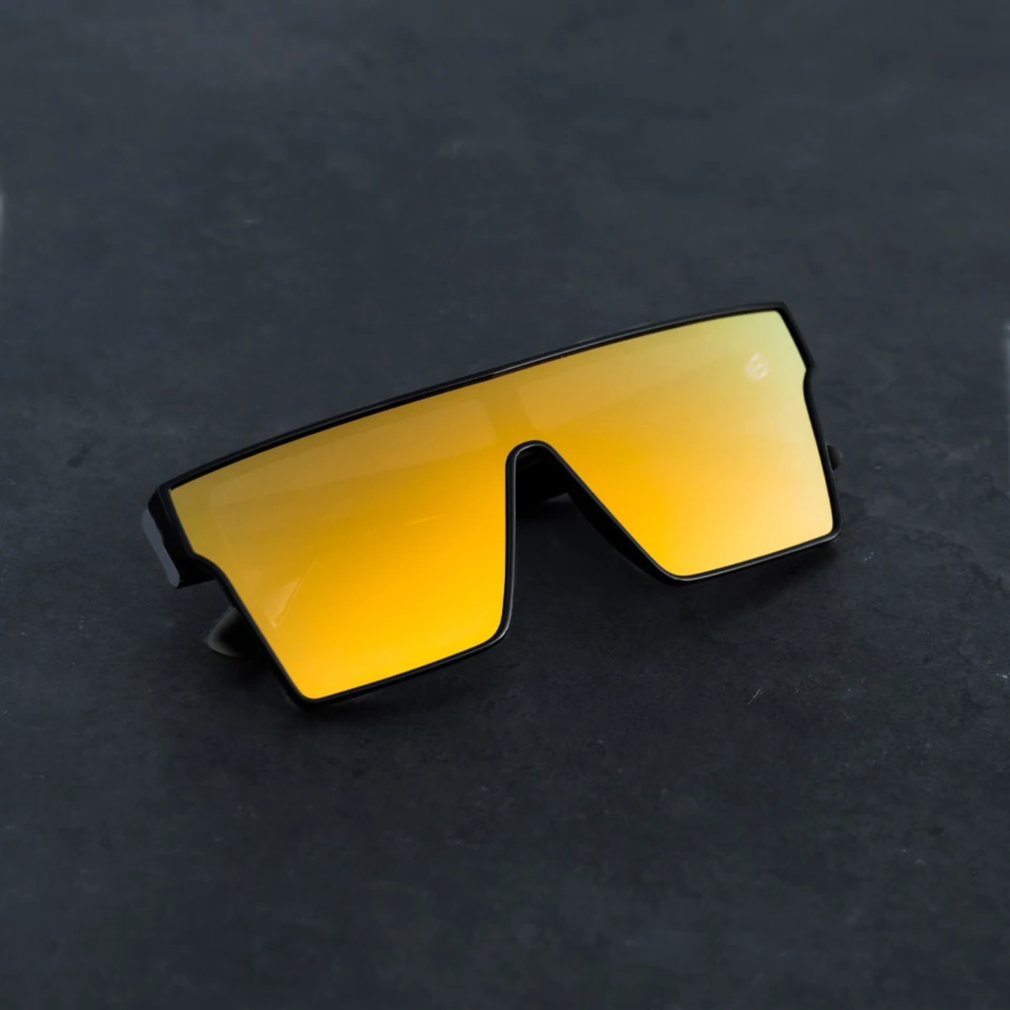 Performance Sunglasses | Shield Lens | Gold | Black | Wraparound Fit | UV 400 Protection | Built for Precision