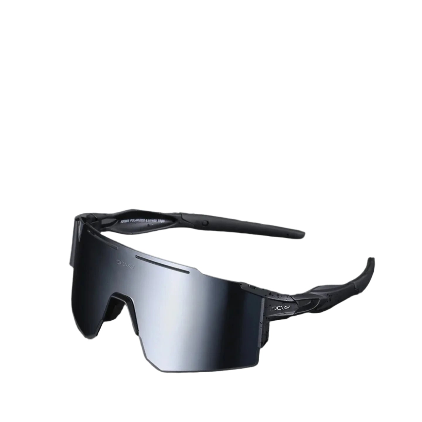 Performance Sunglasses | Polarized Shield Lens | Black | No-Slip Matte Frame | UV 400 Protection