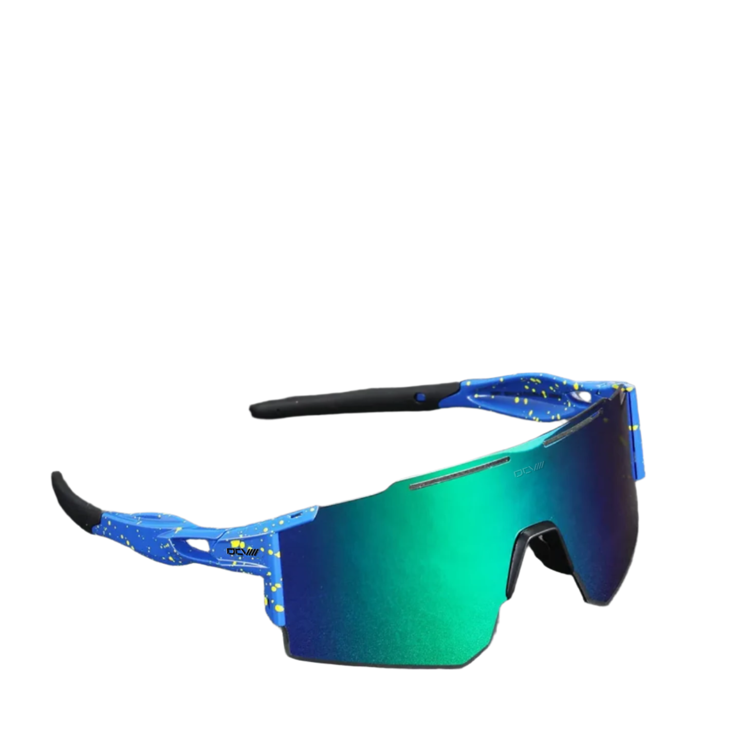 Performance Sunglasses | Polarized Shield Lens | Blue | No-Slip Matte Frame | UV 400 Protection