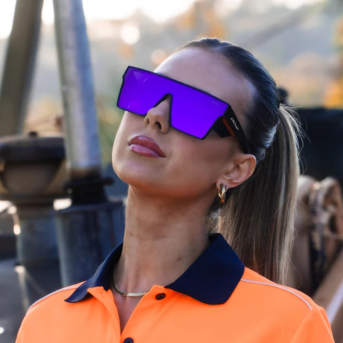 Wrap Around Glasses | ANSI/CSA Certified | Protective Eyewear | Purple | Black | Eye Protection