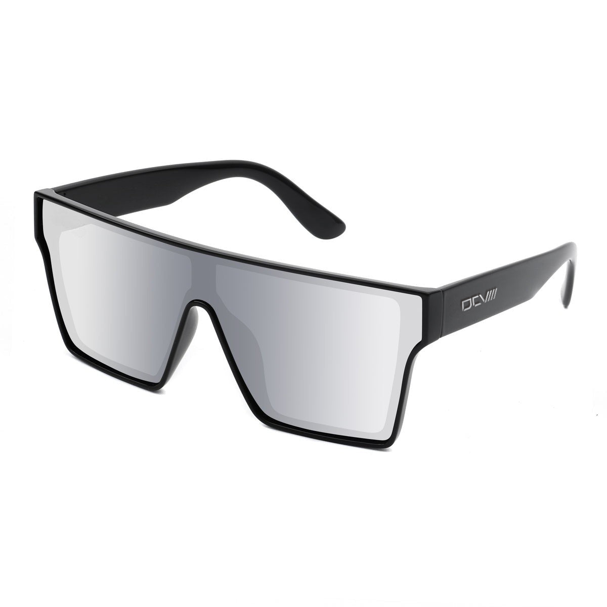 Sunglasses | Polarized Lens | UV 400 Protection | Chrome Lens | Black Frame | Mirror Lens | Shades