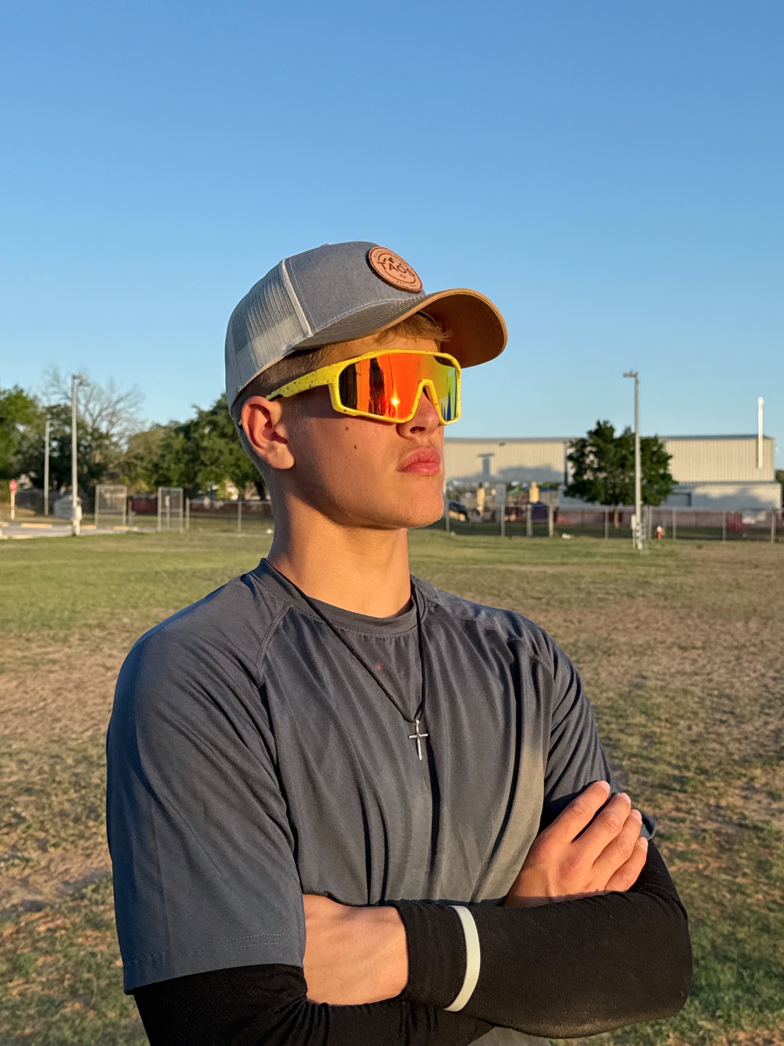 Sport Sunglasses | Polarized Shield Lens | Yellow | Wraparound Fit | UV 400 Protection | Built for Speed