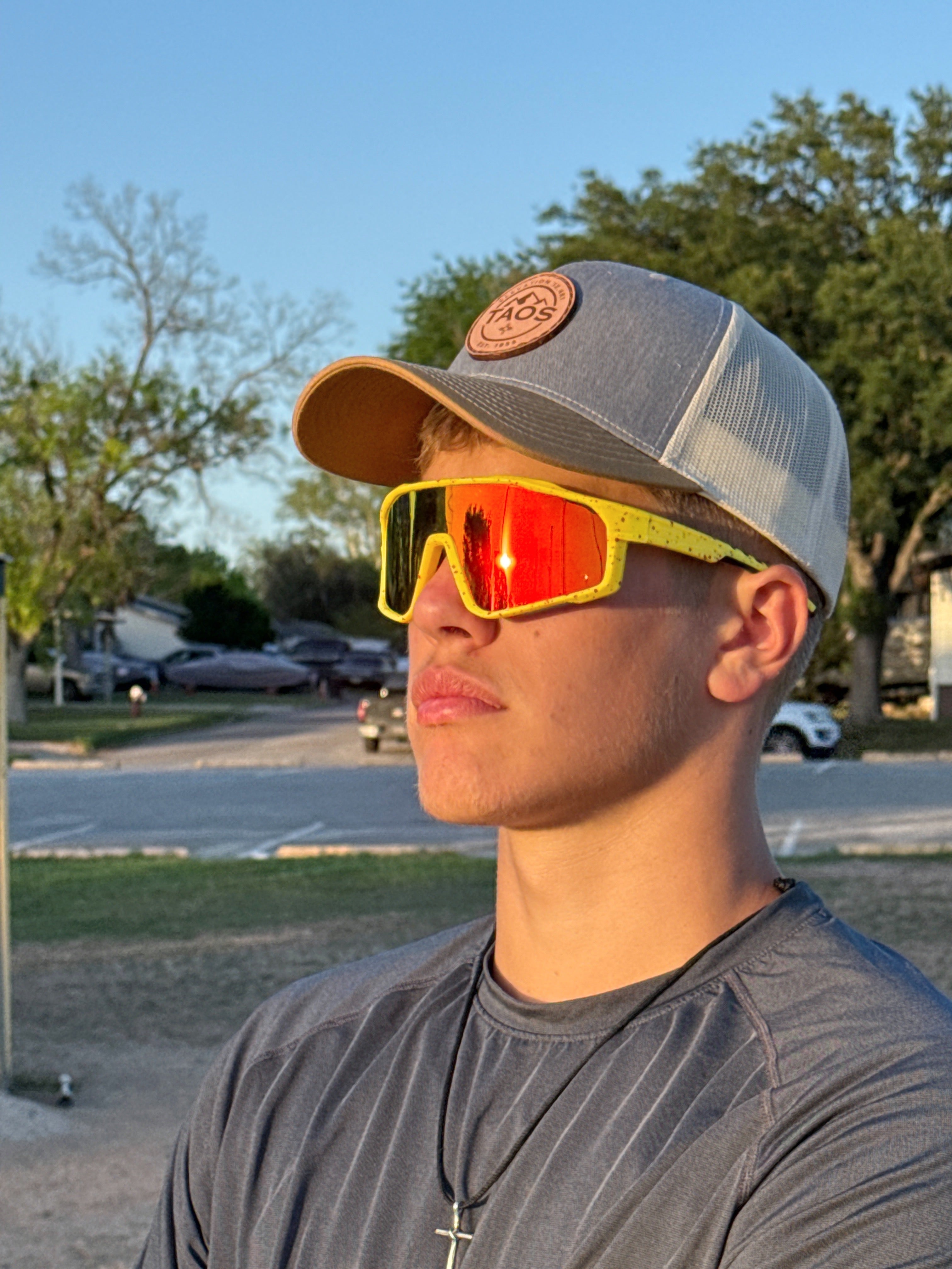 Sport Sunglasses | Polarized Shield Lens | Yellow | Wraparound Fit | UV 400 Protection | Built for Speed