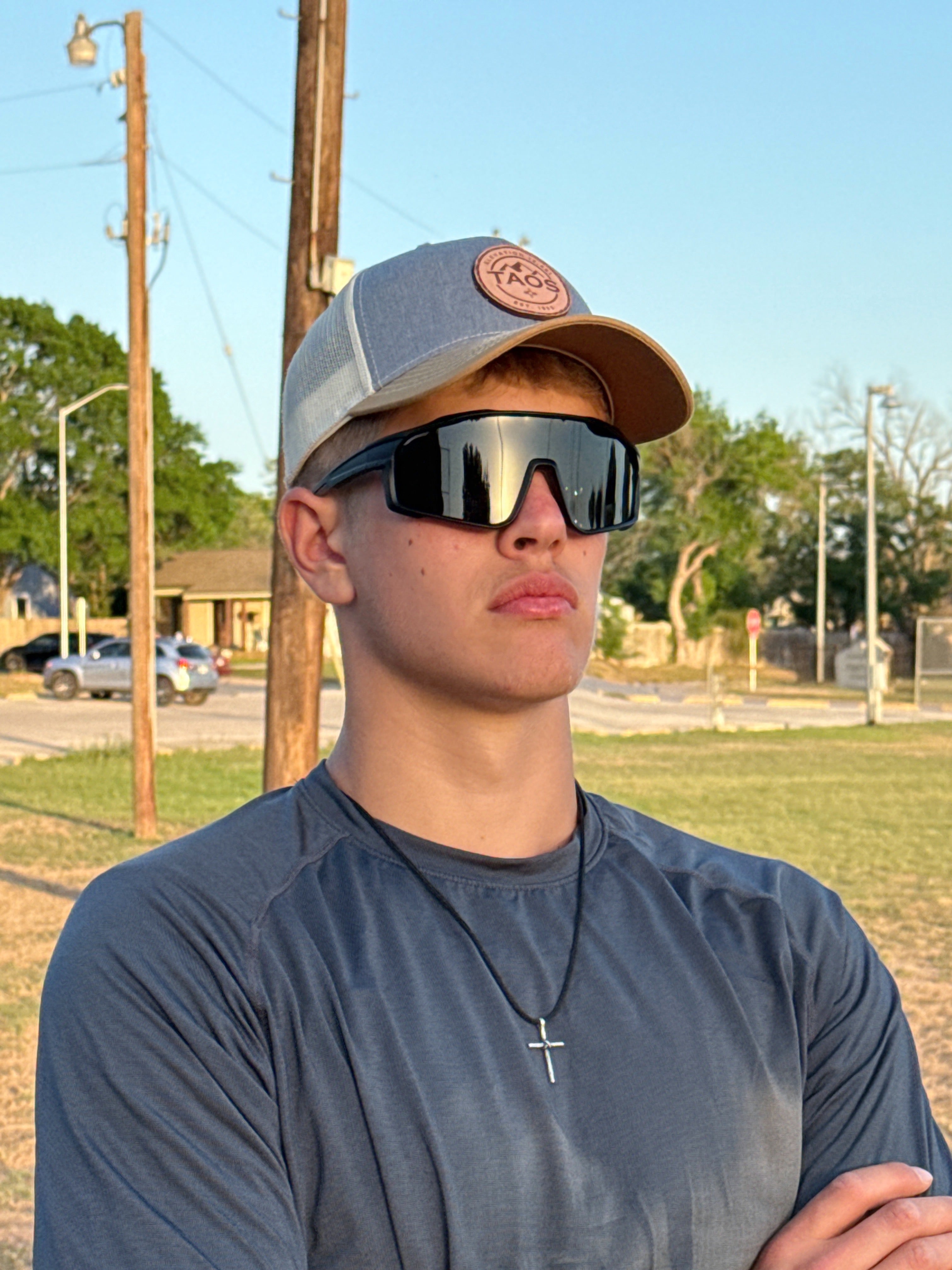 Sport Sunglasses | Polarized Shield Lens | Black | Wraparound Fit | UV 400 Protection | Built for Speed