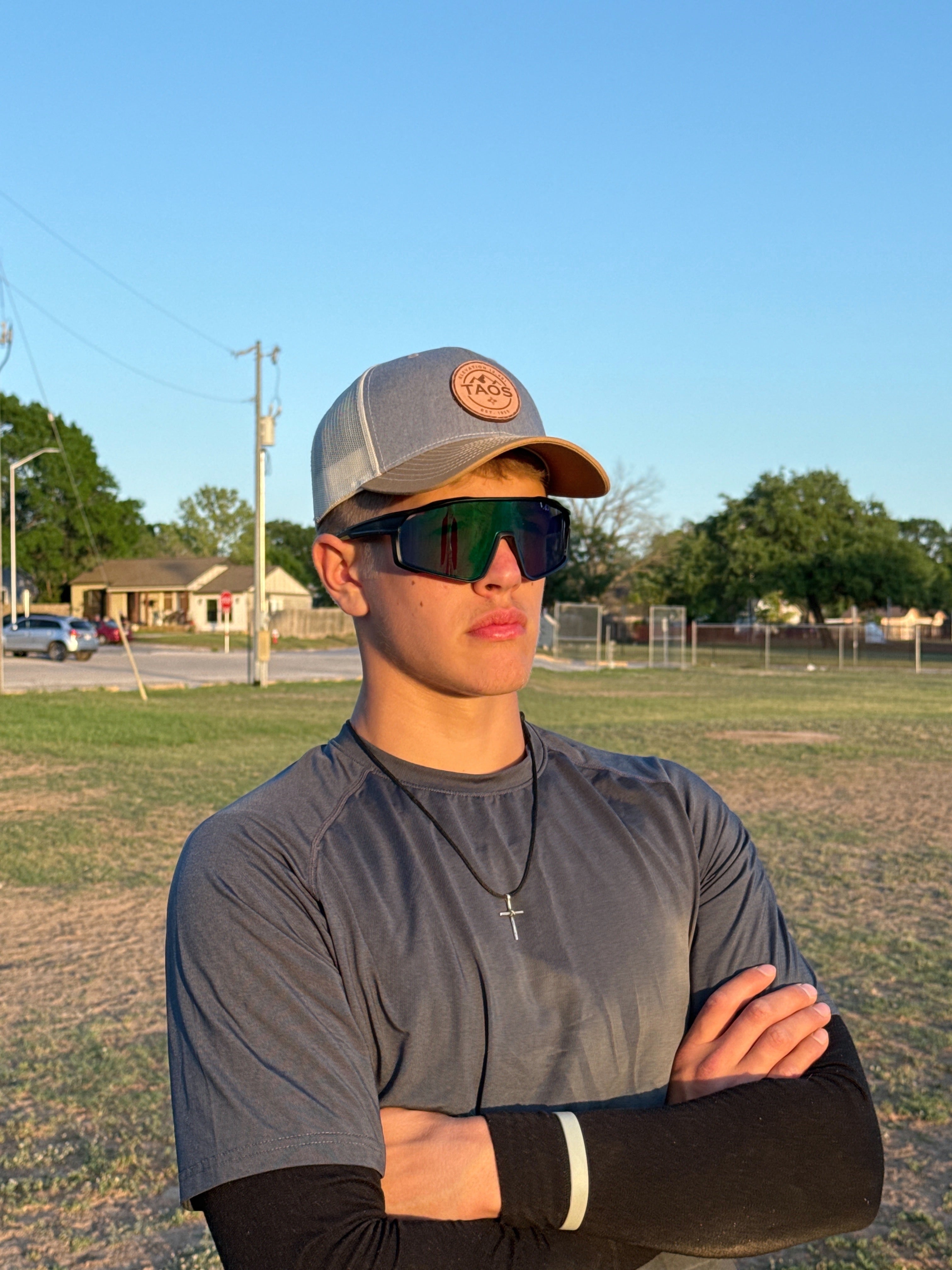 Sport Sunglasses | Polarized Shield Lens | Green | Black | Wraparound Fit | UV 400 Protection | Built for Speed