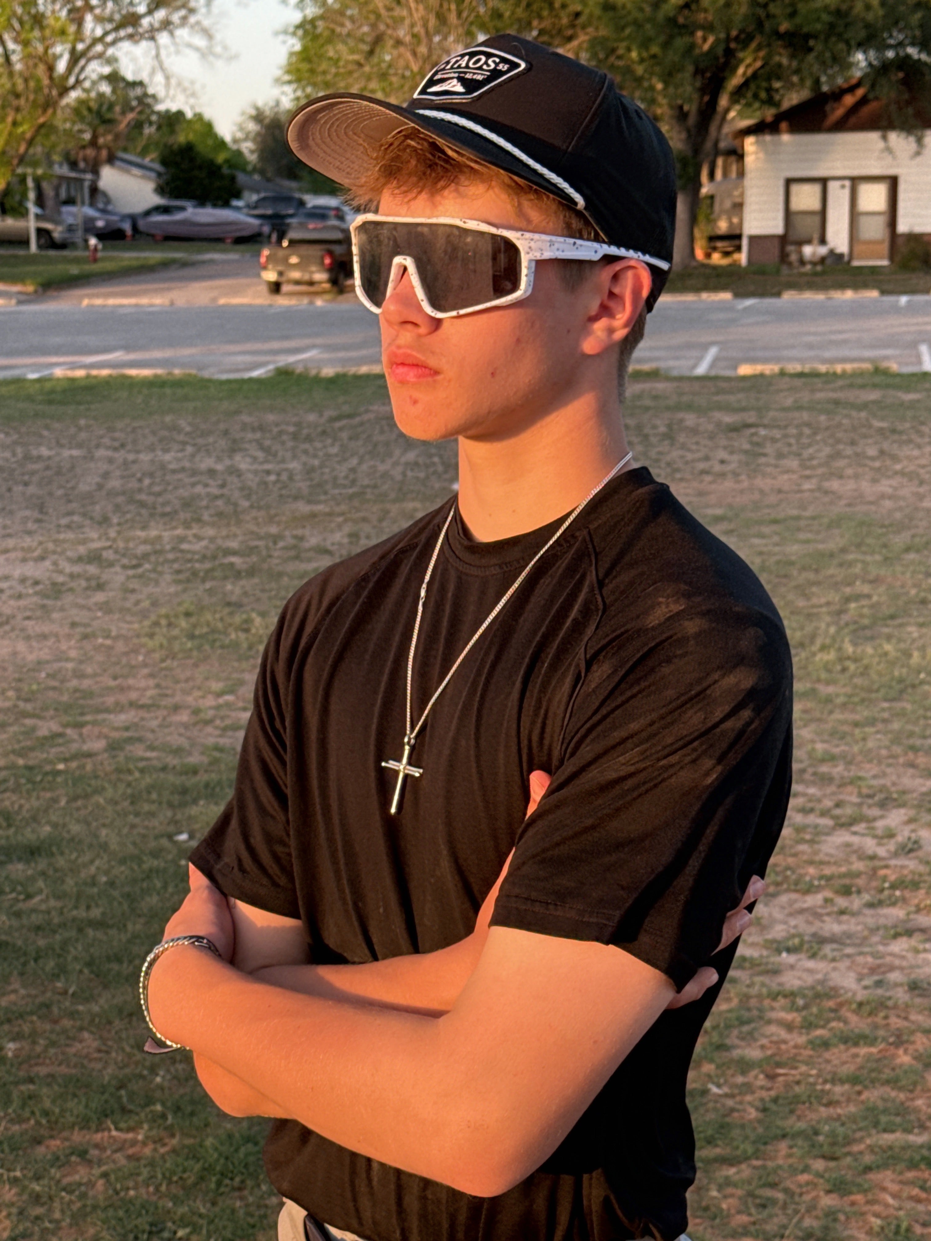 Sport Sunglasses | Polarized Shield Lens | Chrome | White | Wraparound Fit | UV 400 Protection | Built for Speed