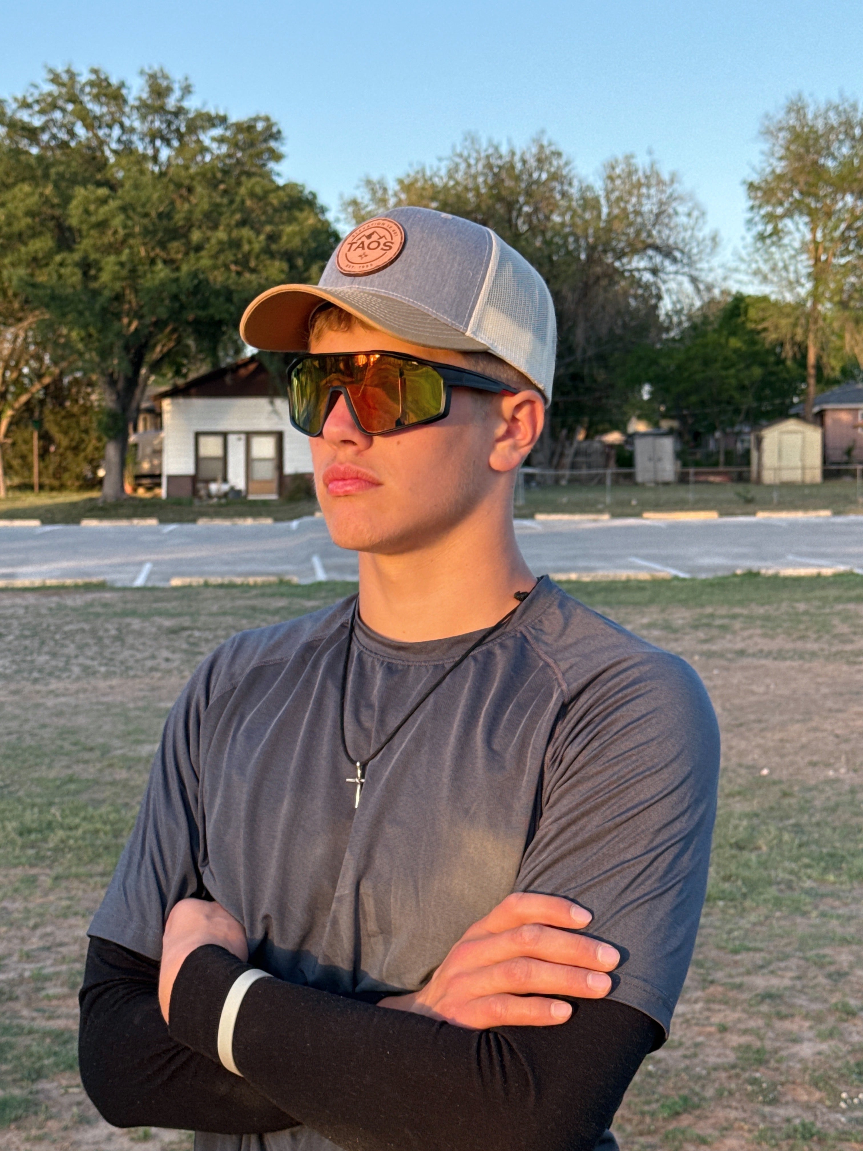 Sport Sunglasses | Polarized Shield Lens | Orange | Black | Wraparound Fit | UV 400 Protection | Built for Speed