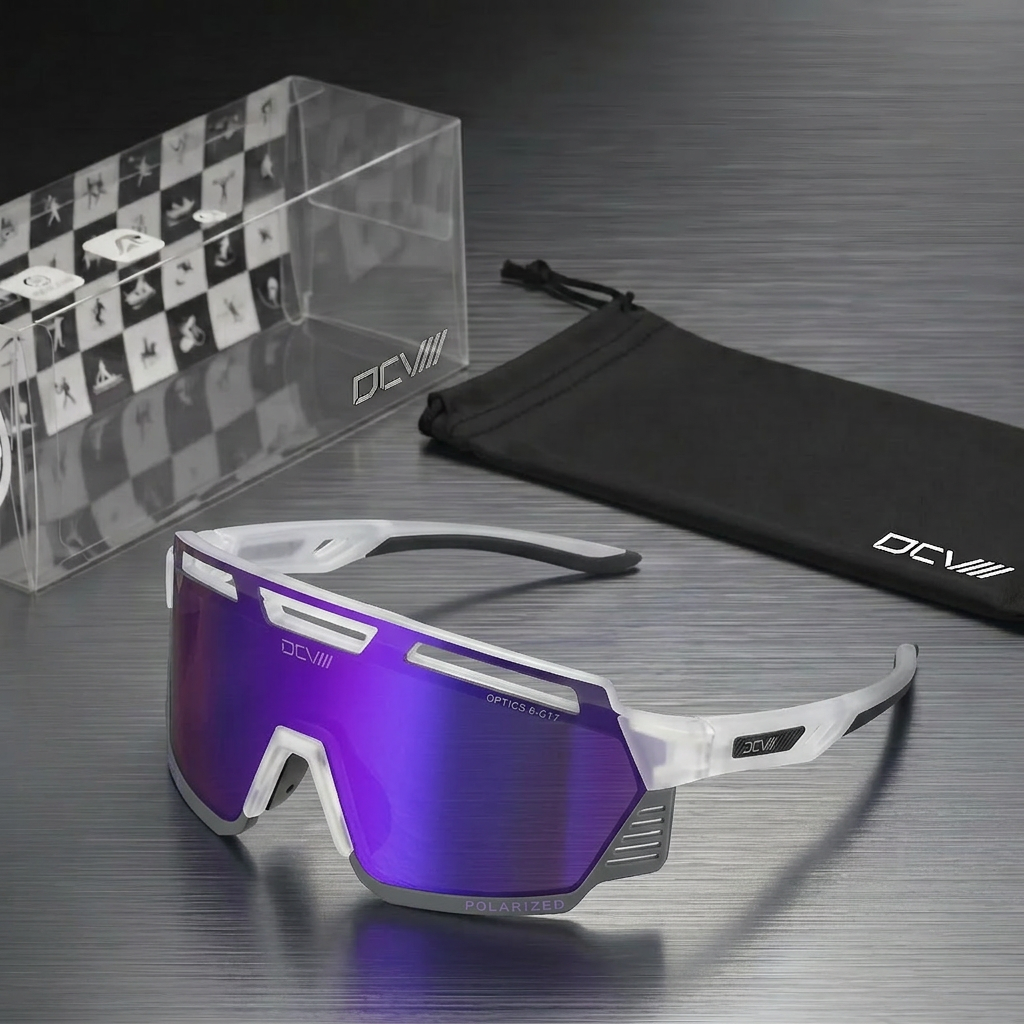 New | baseball Sunglasses | Polarized Wraparound Sunglasses | Purple Lens