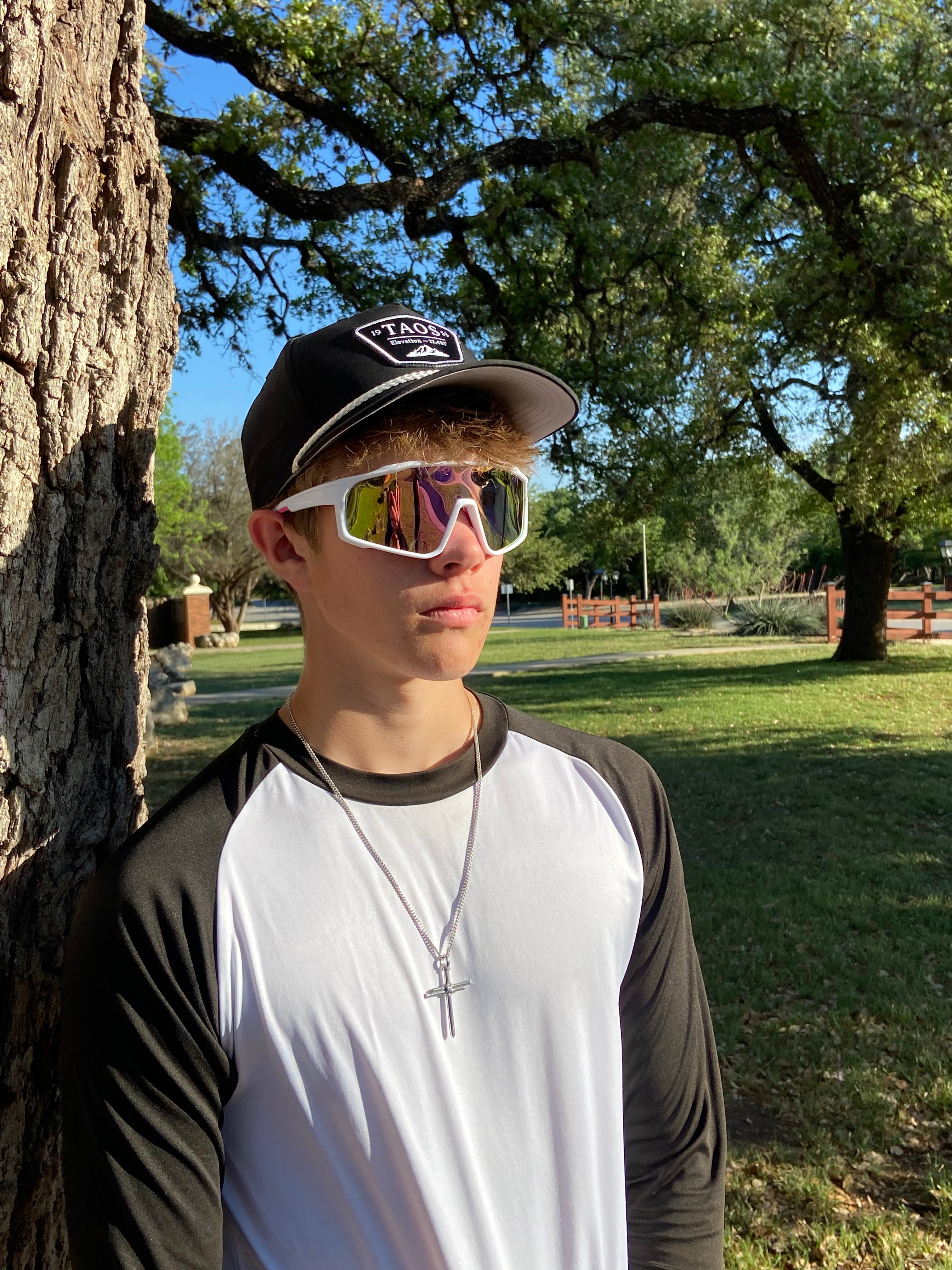 Sport Sunglasses | Polarized Shield Lens | Pink | White | Wraparound Fit | UV 400 Protection | Built for Speed