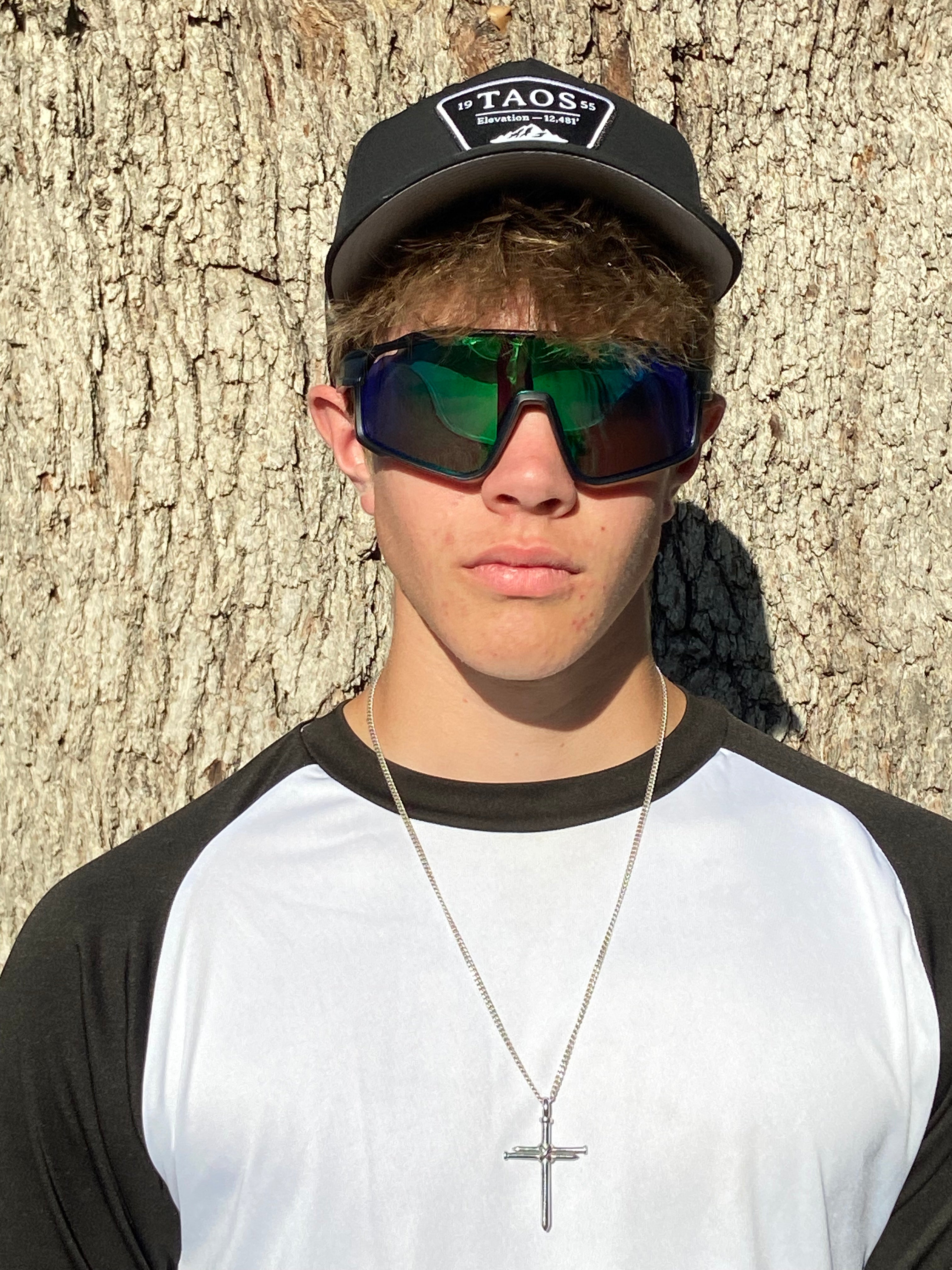 Sport Sunglasses | Polarized Shield Lens | Green | Black | Wraparound Fit | UV 400 Protection | Built for Speed