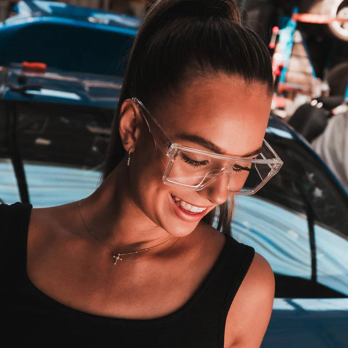 Wrap Around Glasses | ANSI/CSA Certified | Protective Eyewear | Clear | Eye Protection