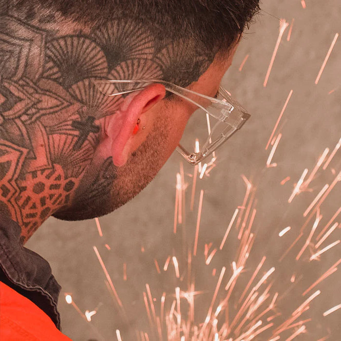 Wrap Around Glasses | ANSI/CSA Certified | Protective Eyewear | Clear | Eye Protection