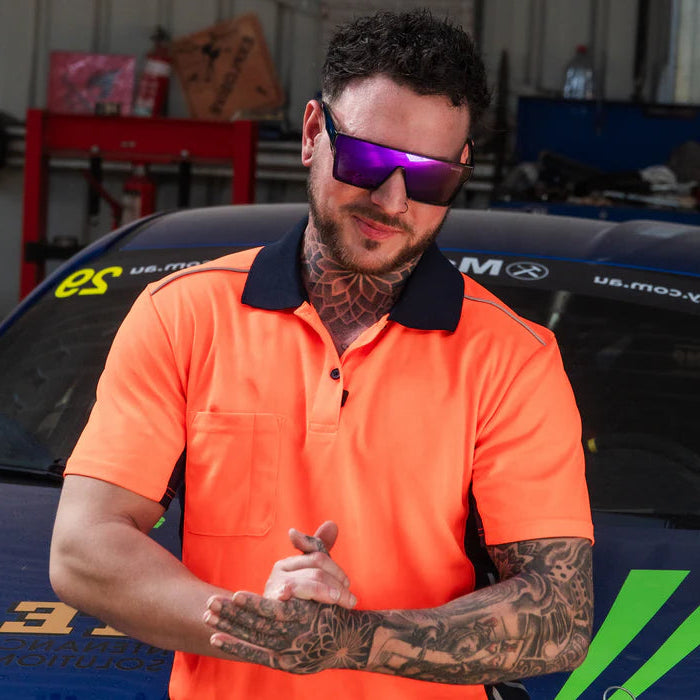 Wrap Around Glasses | ANSI/CSA Certified | Protective Eyewear | Purple | Black | Eye Protection