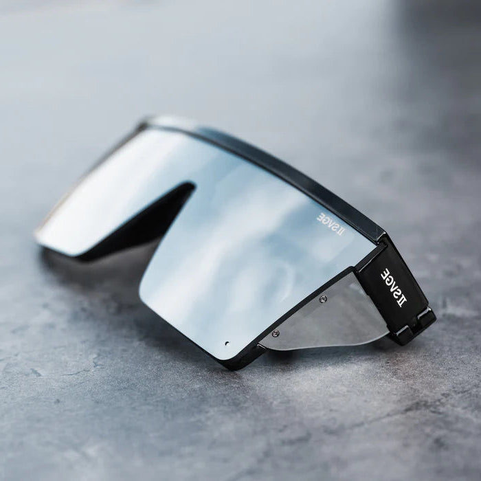 Wrap Around Glasses | ANSI/CSA Certified | Protective Eyewear | Chrome | Black | Eye Protection